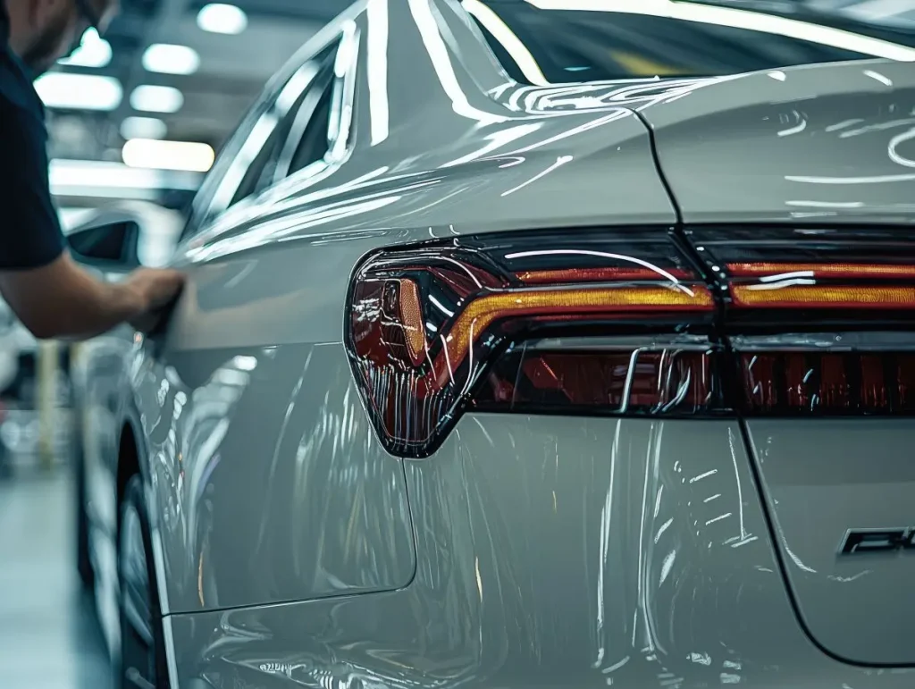 Tesla PPF Near Me: Your Essential Guide to Protecting Your Investment 3 factory worker polishing new car production line 1