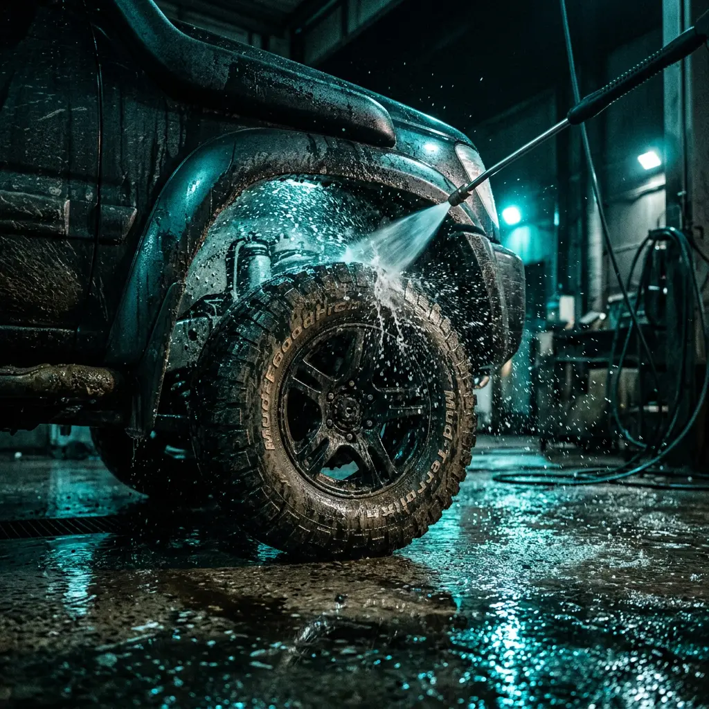 Pressure Wash Wheel Well