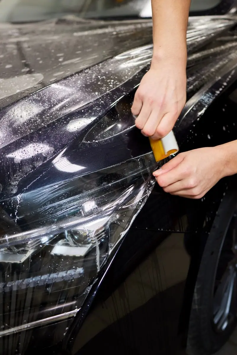 protection hood front car with colorless protective film